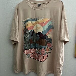 Shein Curve Graphic Tee, 1XL